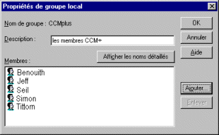La gestion des groupes sous Windows NT